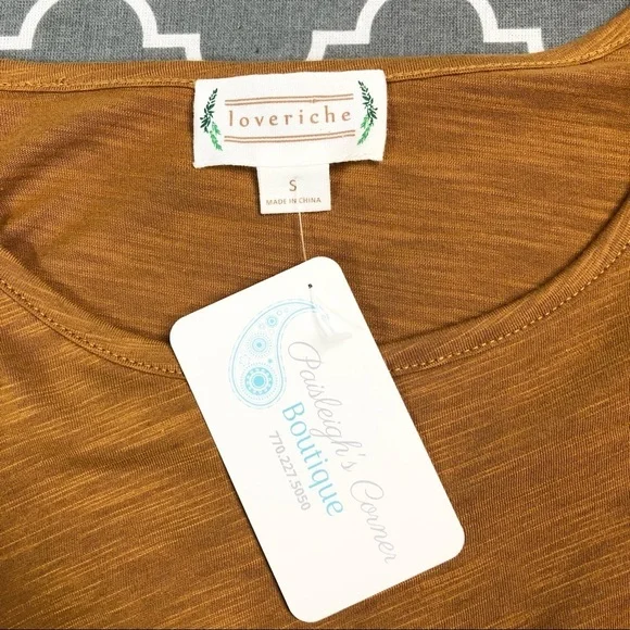 NWT Boutique LoveRiche Ruffle Long Sleeve Top Sz S - Picture 7 of 8